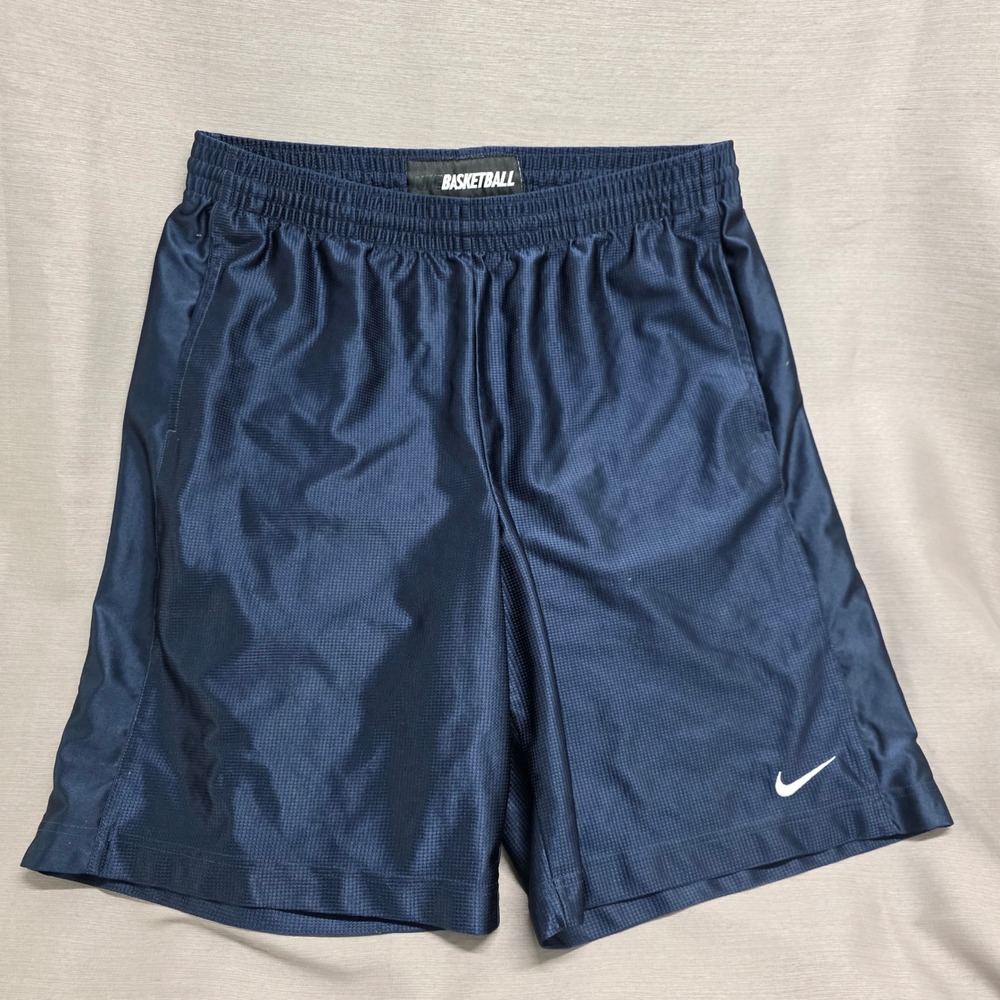 Vtg Y2K Nike Basketball Mens Mesh‎ Shorts Navy Blue XL Athletic Gym Swoosh Logo